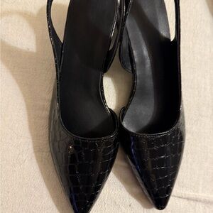 Elegant Black Slingback Heels